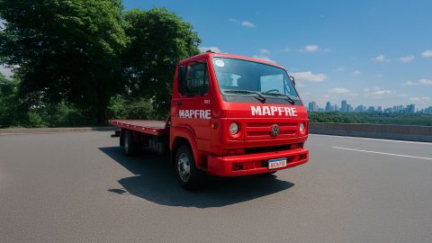 guincho da seguradora Mapfre representando seguro auto da Mapfre
